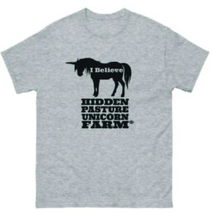 I Believe Black-on-Gray Unicorn T-Shirt