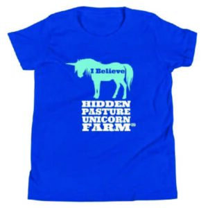 I Believe Blue-on-Blue Unicorn T-Shirt